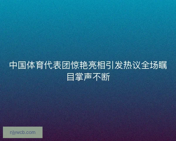 中国体育代表团惊艳亮相引发热议全场瞩目掌声不断